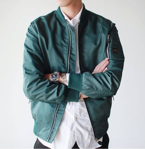 How to Layer Your Bomber Jacket All Year