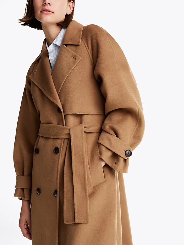Double breasted trench coat