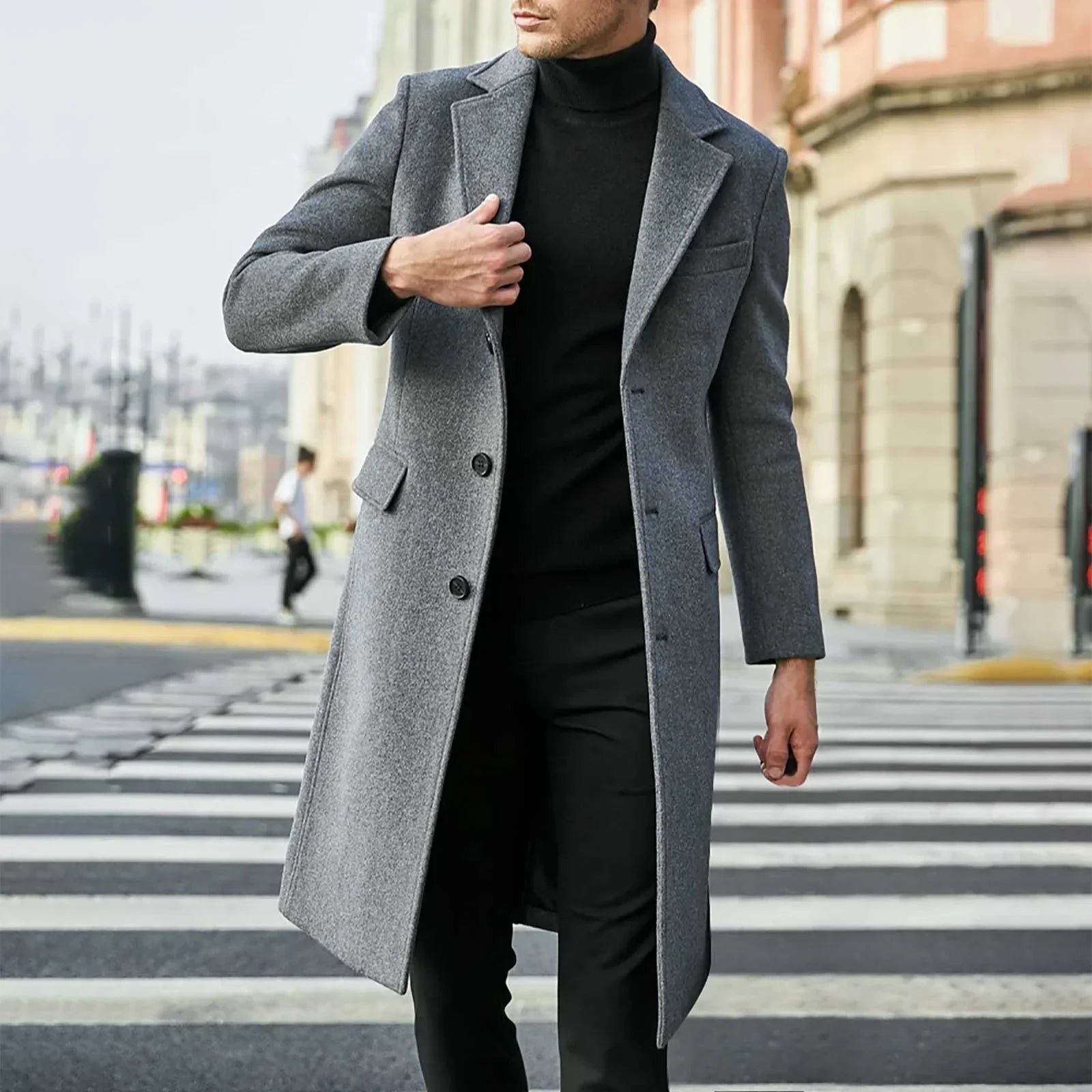 Patterned Trench Coat