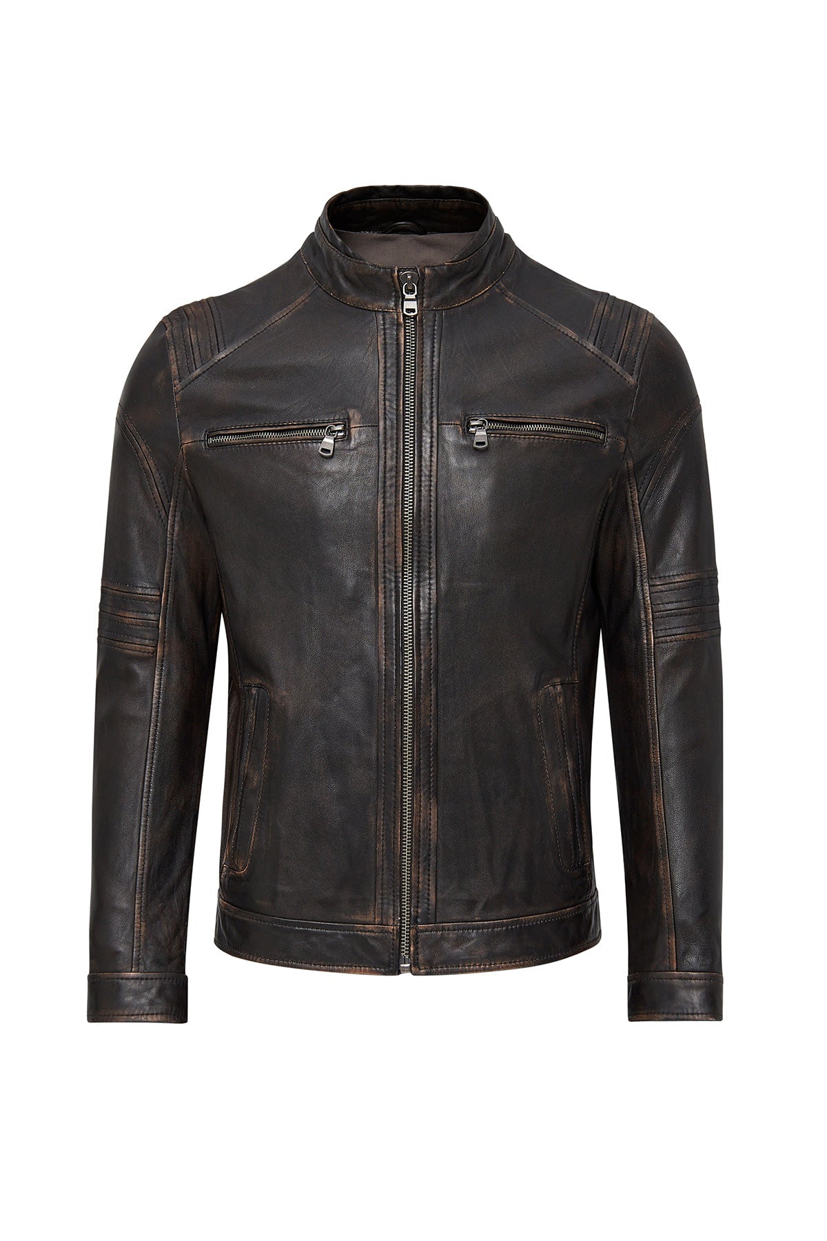 Bronze Leather Jacket For Men