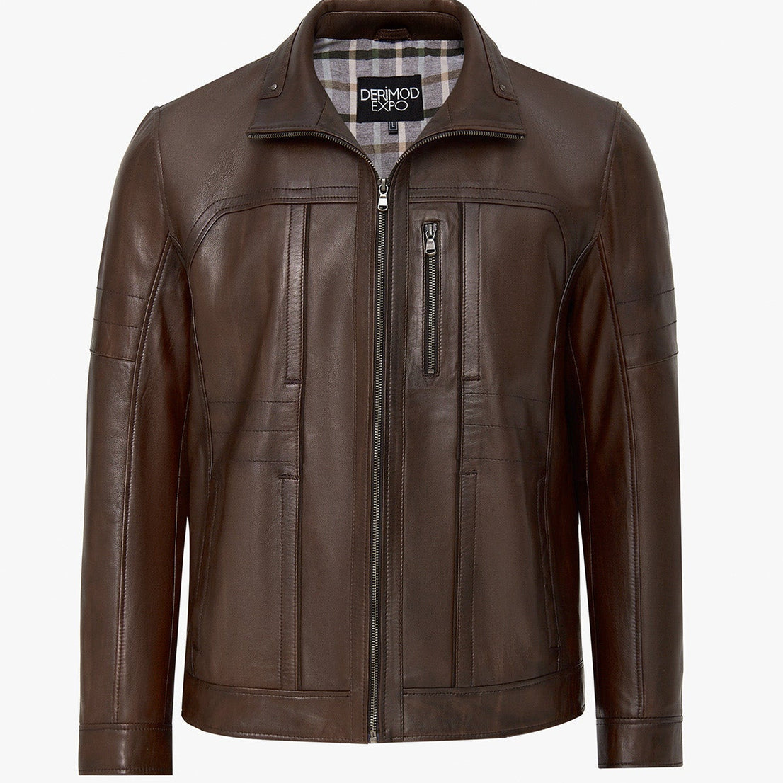 Bruno Brown Leather Jacket For Men