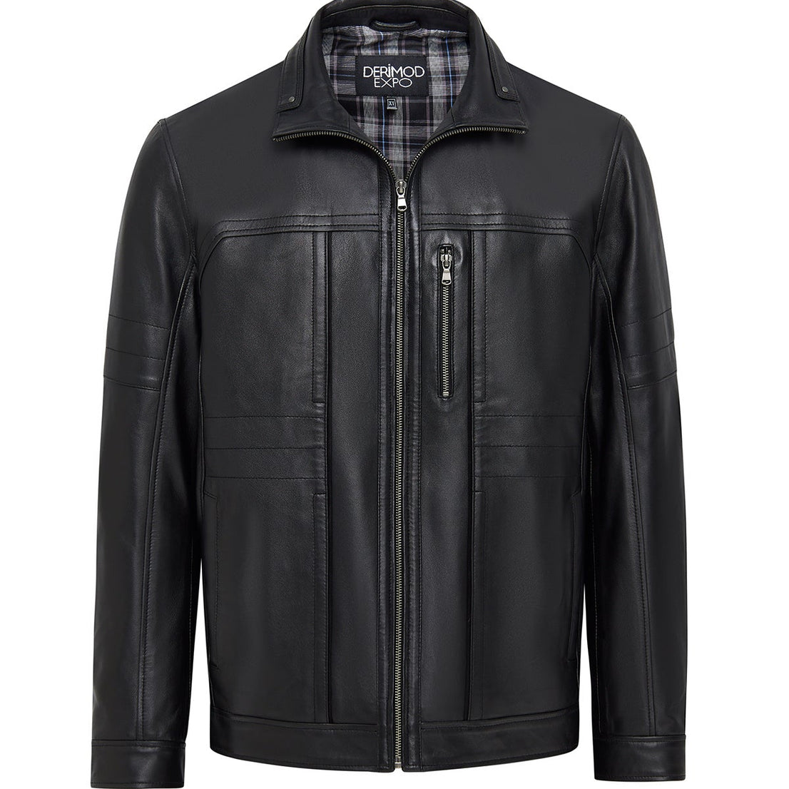 Bruno(Plus) Black Leather Jacket For Men