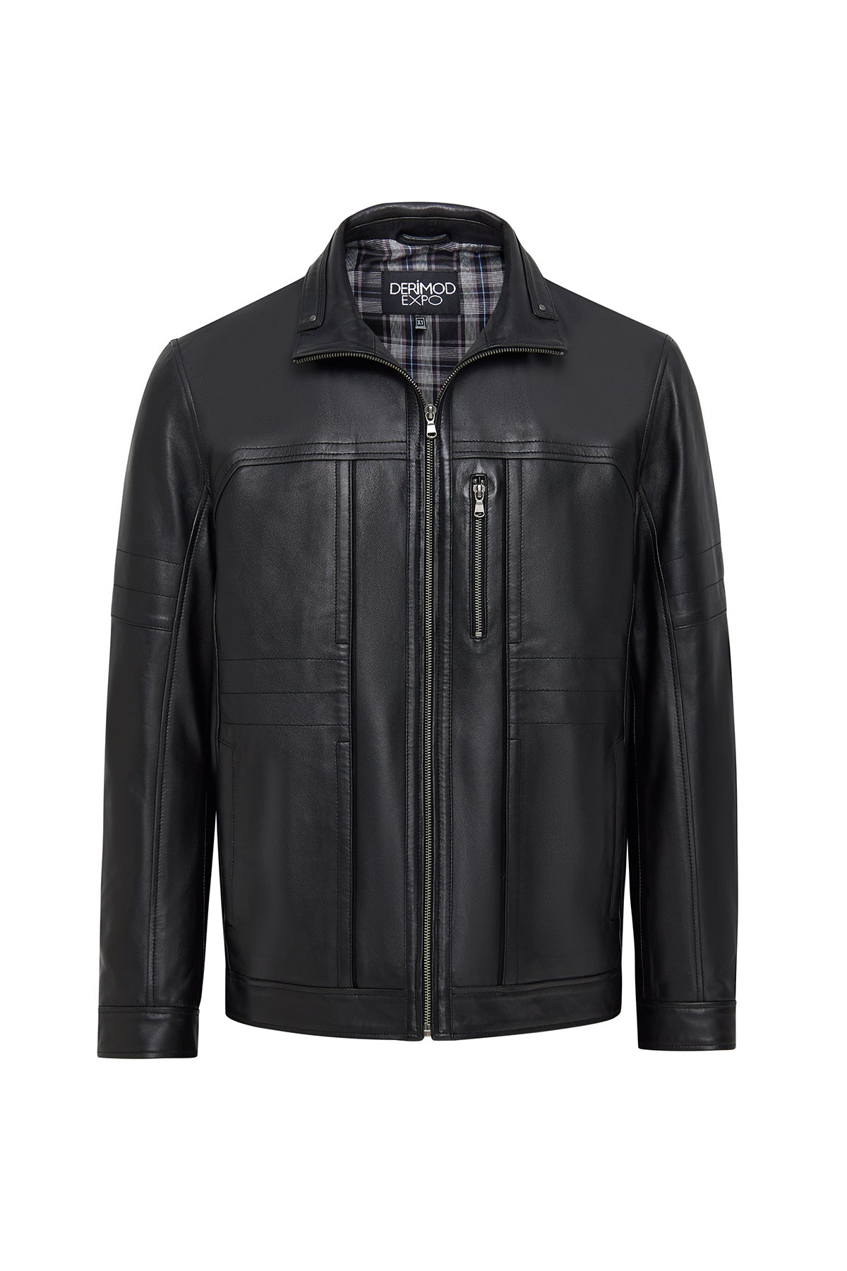Bruno(Plus) Black Leather Jacket For Men