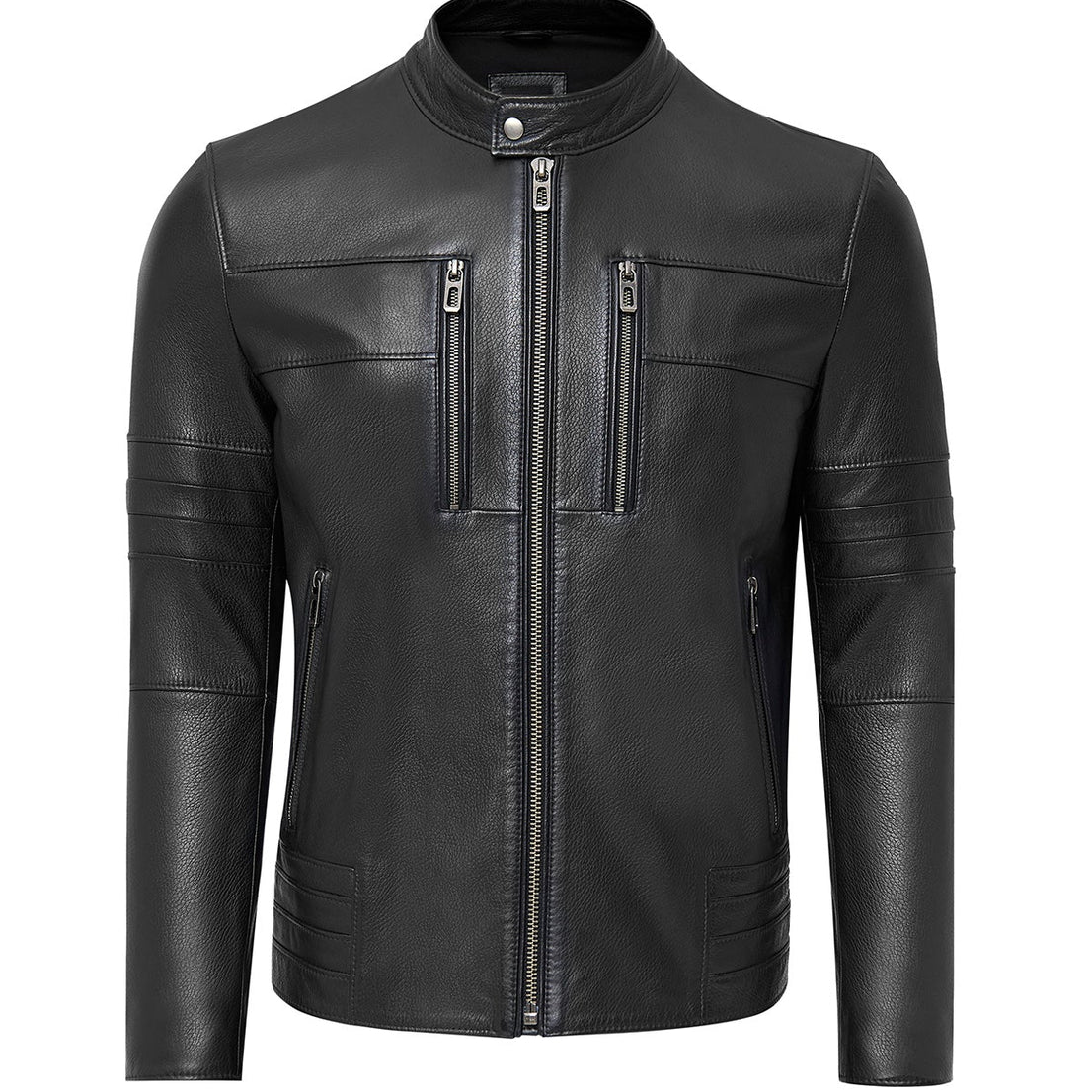 Howard Black Leather Jacket For Men