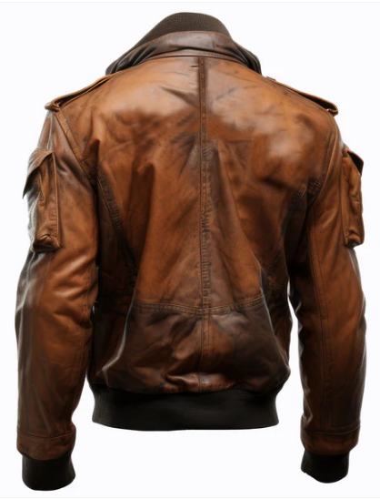 Lincoln Brown Bomber Leather Jacket Flight Coat Multi Pockets Stand Collar Genuine Leather Jacket For Men