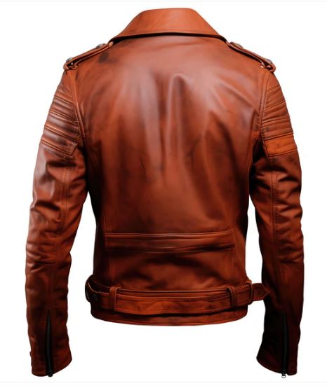 Josiah Brown Stylish Leather Jacket For Men