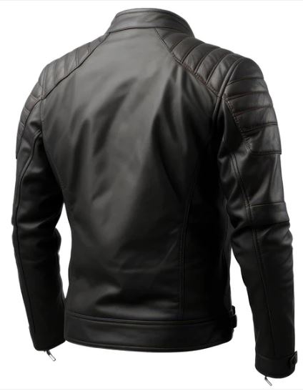 Joshua Brown And Black Leather Jacket For Men