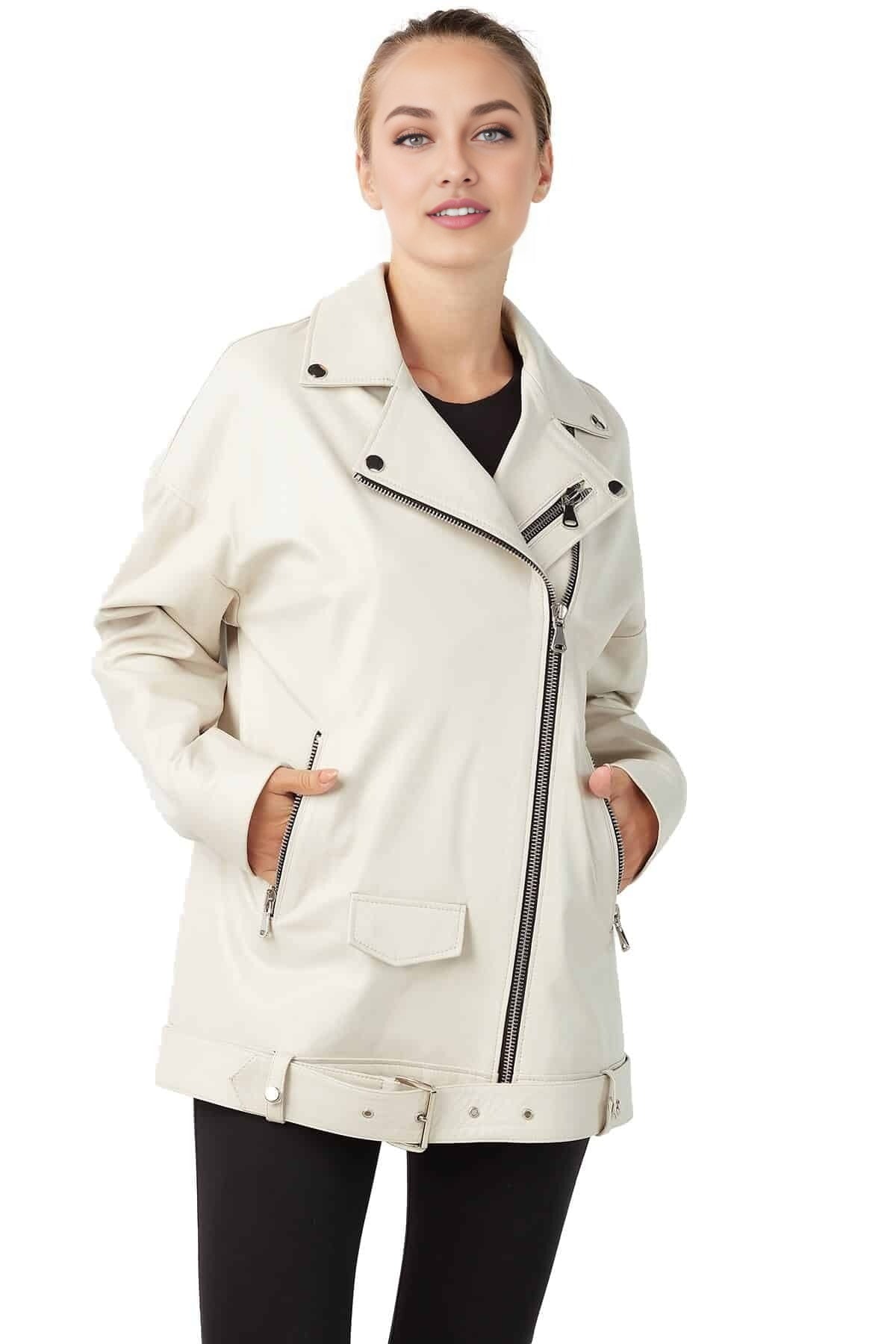 Monserrat Stylish Leather Coat For Women