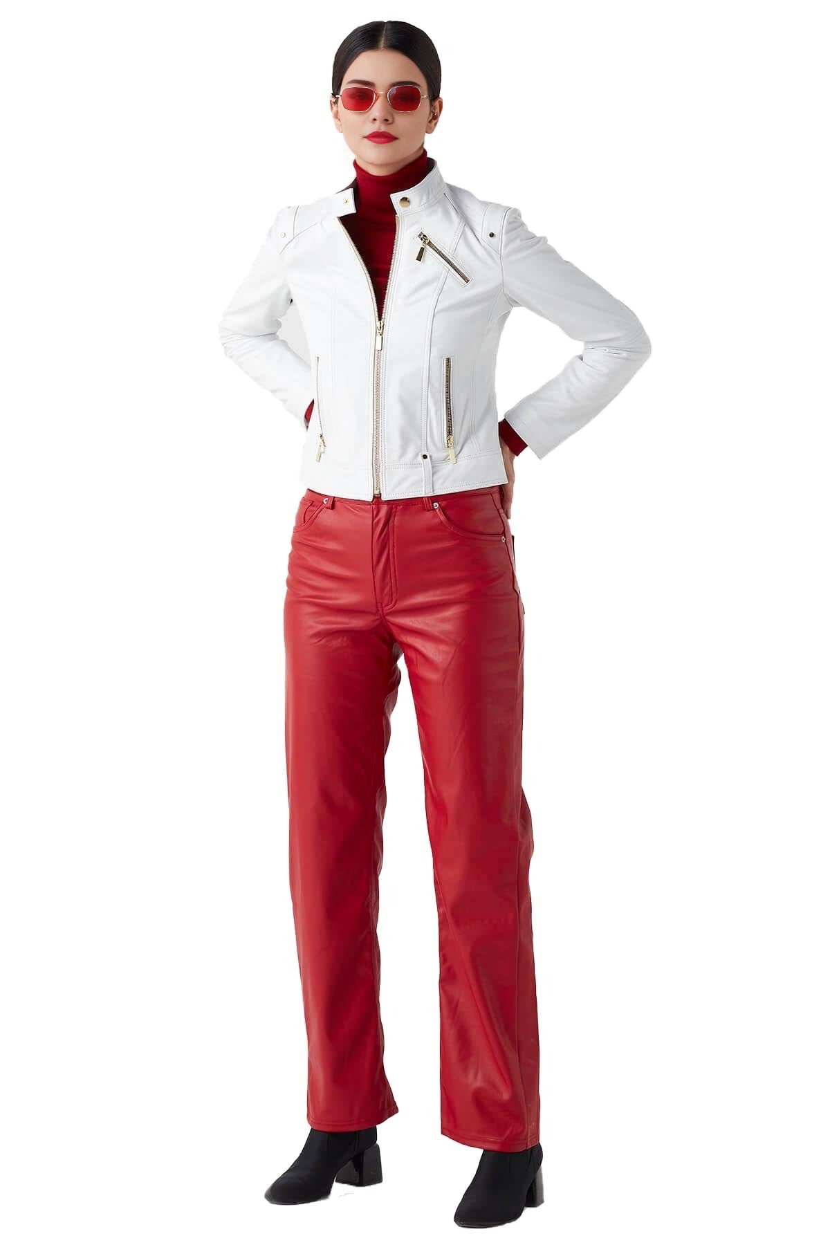 Nancy White Beautiful Leather Jacket For Women