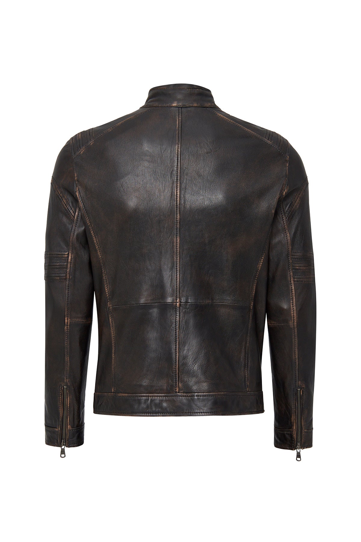 Kobe Bronze Leather Jacket For Men