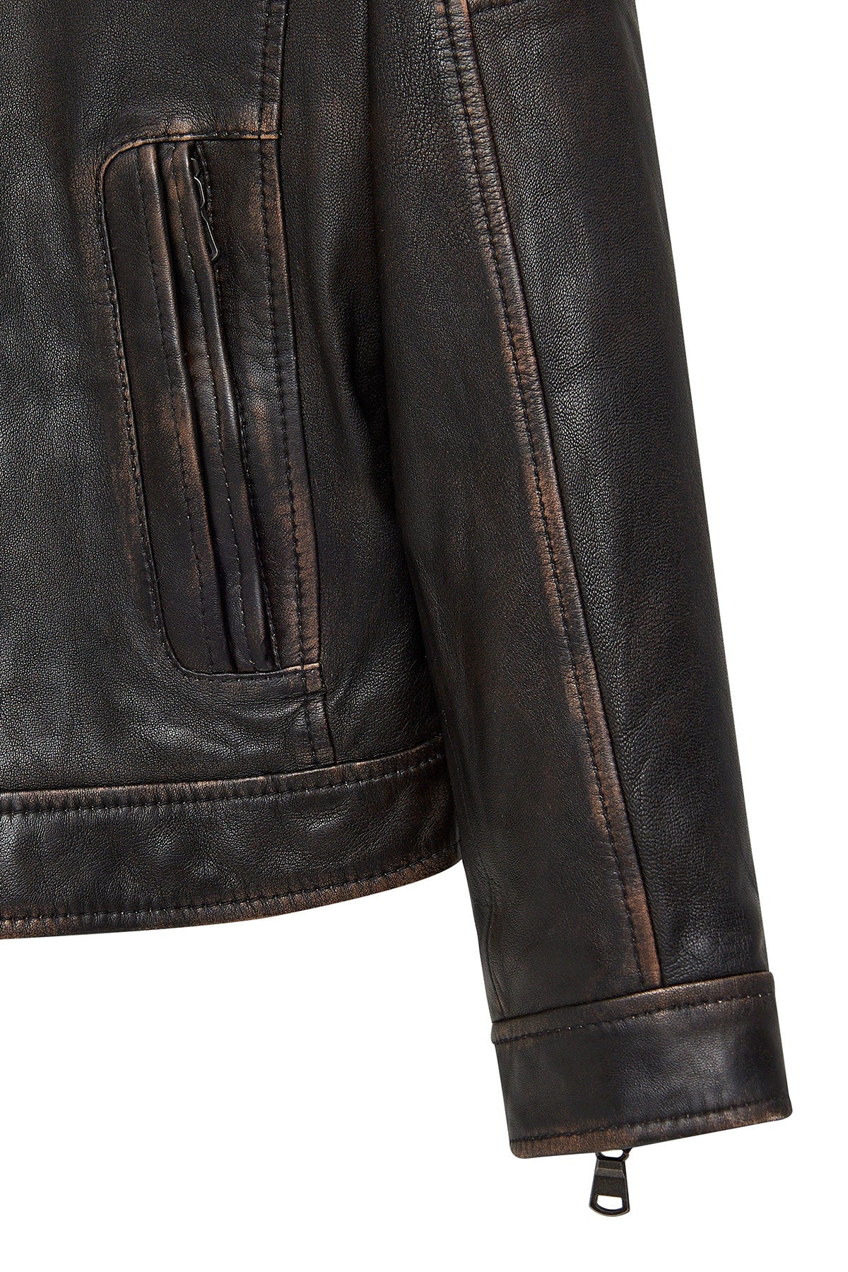 Kobe Bronze Leather Jacket For Men
