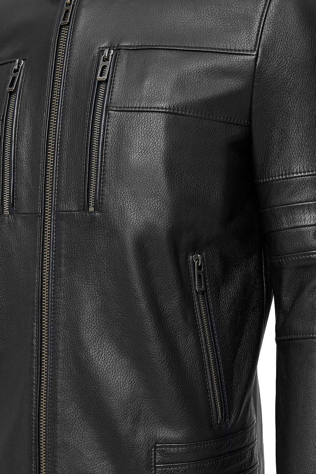 Howard Black Leather Jacket For Men