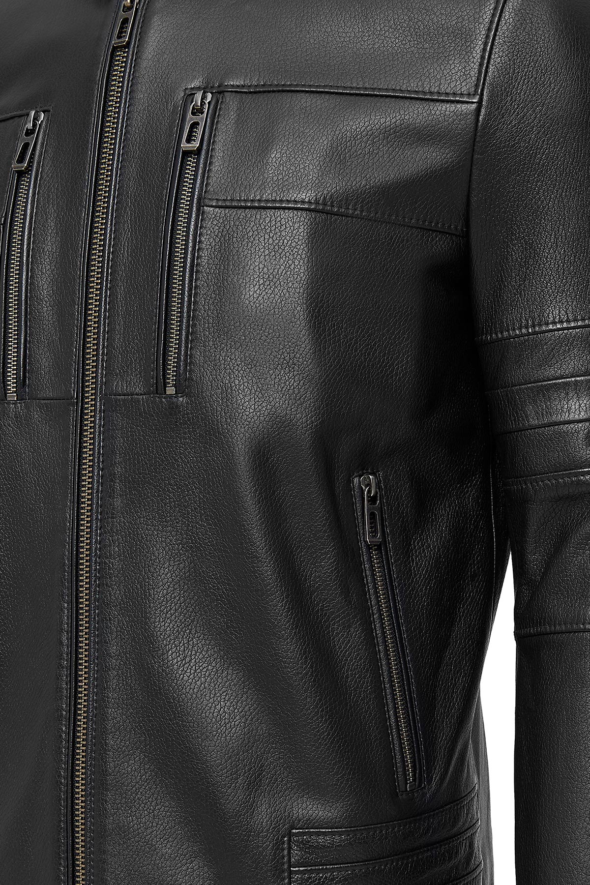 Howard Black Leather Jacket For Men