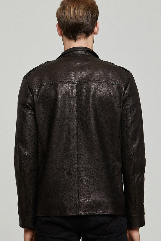 Moreno Black Sports Blazer Leather Jacket For Men