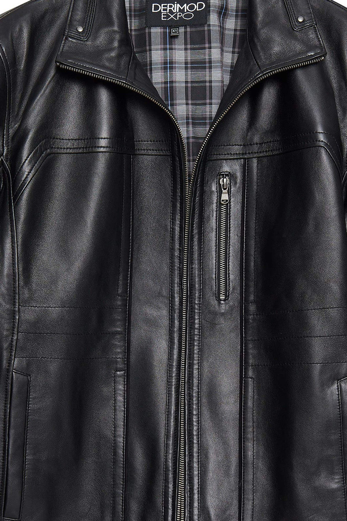 Bruno(Plus) Black Leather Jacket For Men