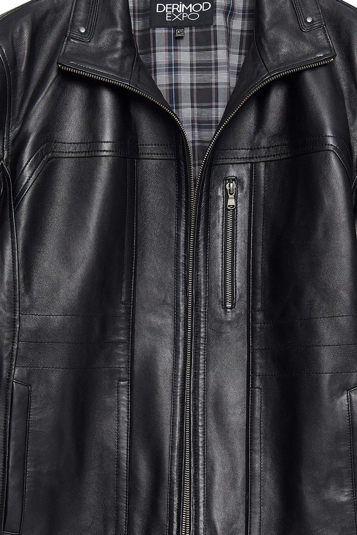 Bruno(Plus) Black Leather Jacket For Men