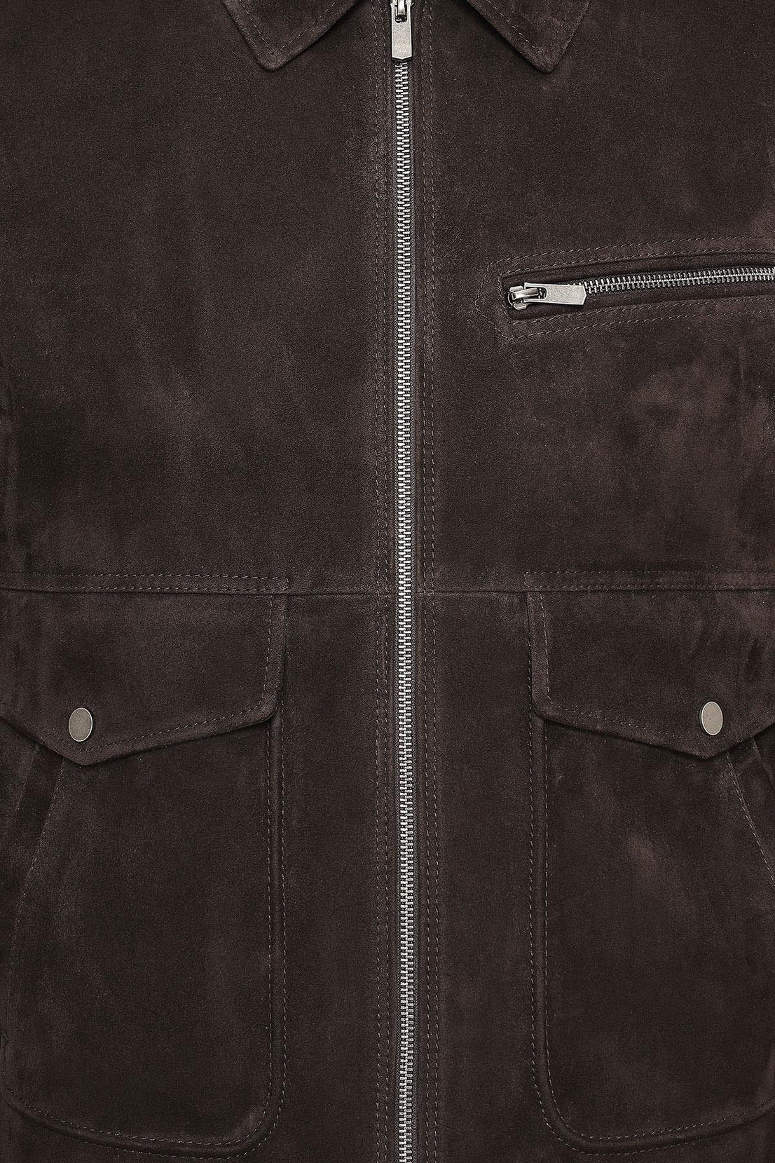 Morata Brown Nubuck Leather Jacket For Men