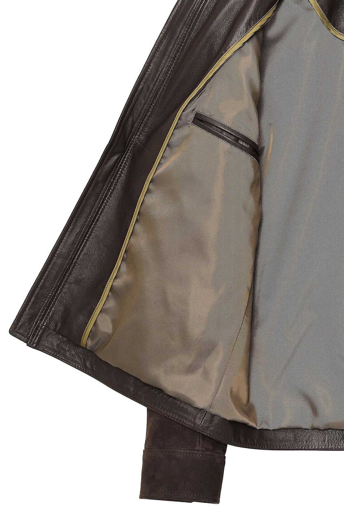 Morata Brown Nubuck Leather Jacket For Men