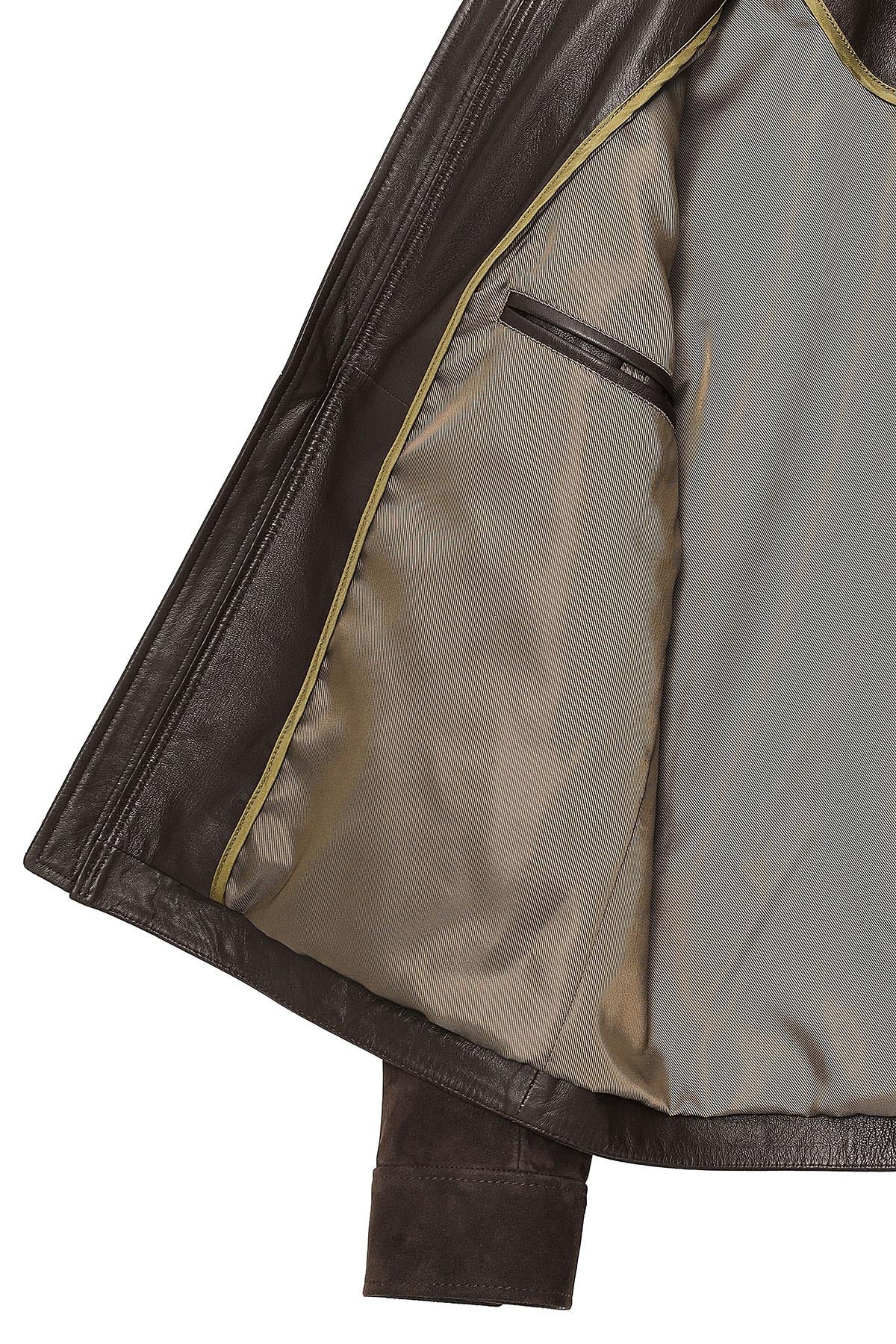 Morata Brown Nubuck Leather Jacket For Men