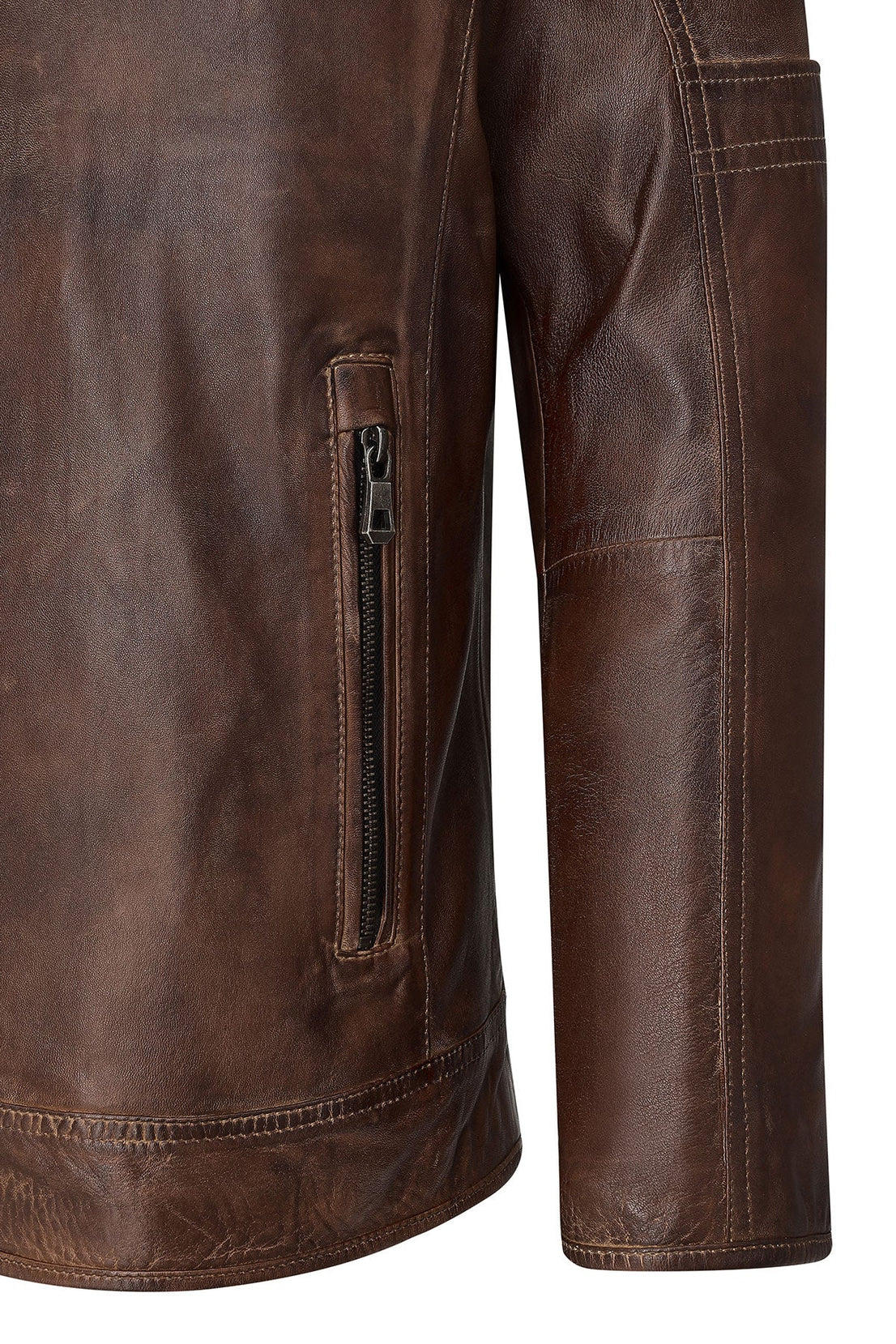 Mbappe Brown Leather Jacket For Men