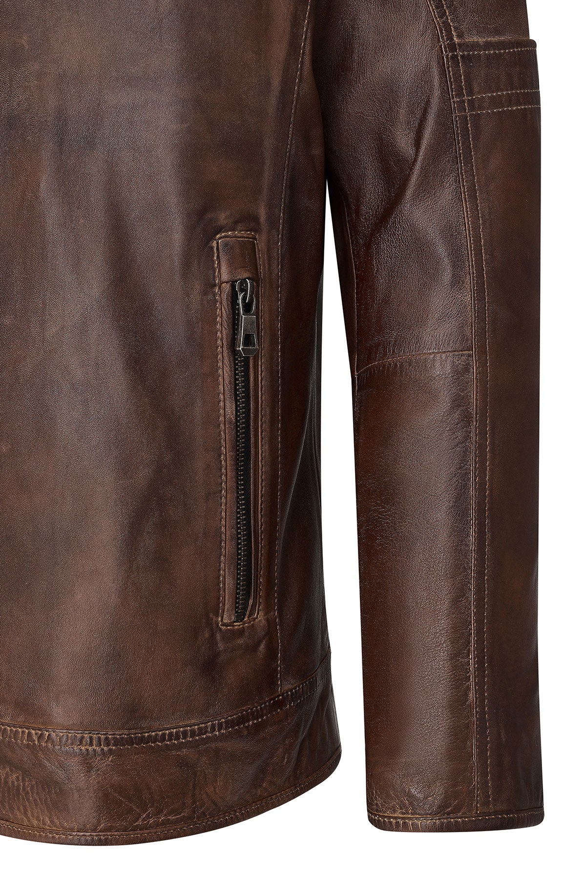 Mbappe Brown Leather Jacket For Men