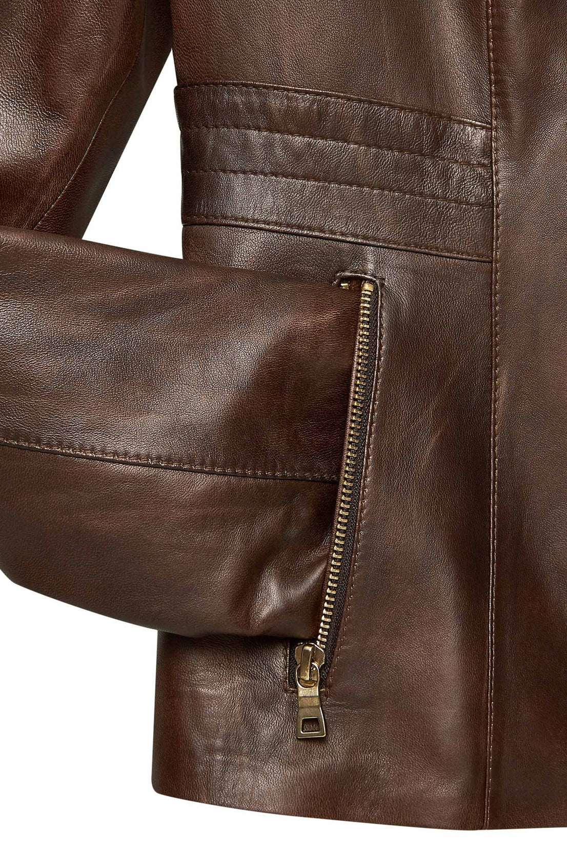 Lydia Brown Short Leather Jacket For Women