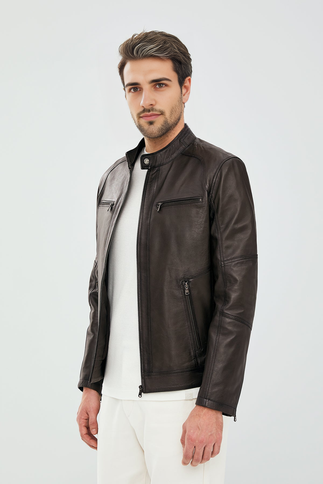 Alanzo Mink Leather Jacket For Men