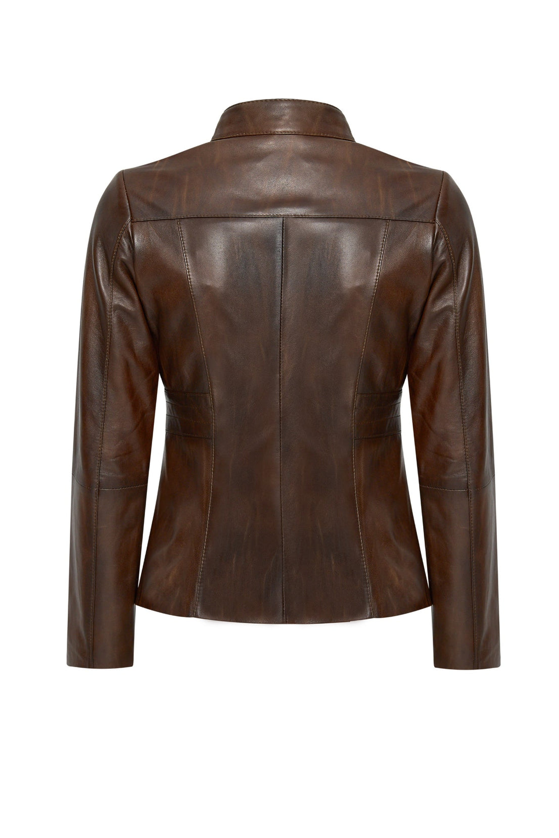 Lydia Brown Short Leather Jacket For Women