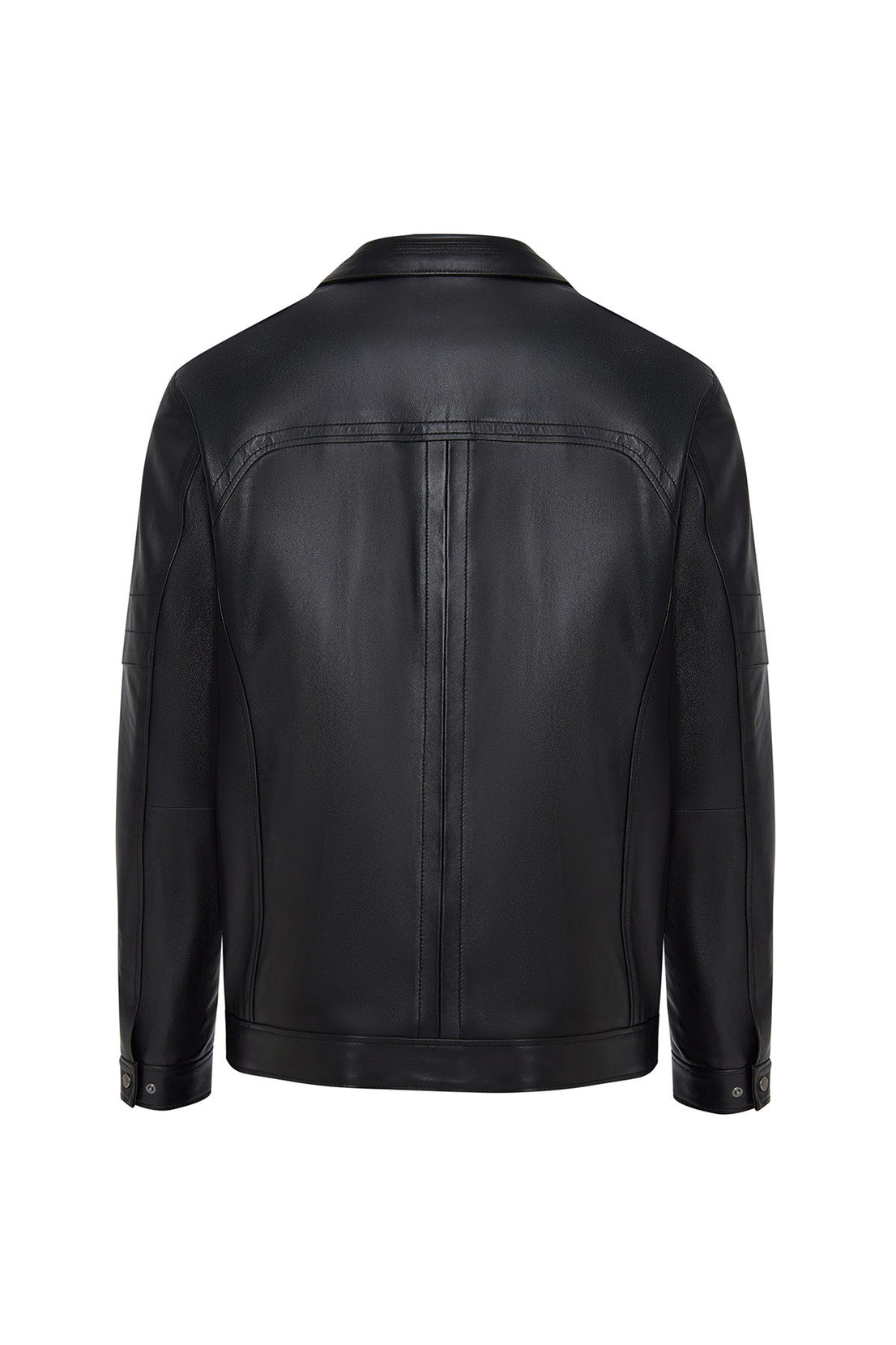 Bruno(Plus) Black Leather Jacket For Men