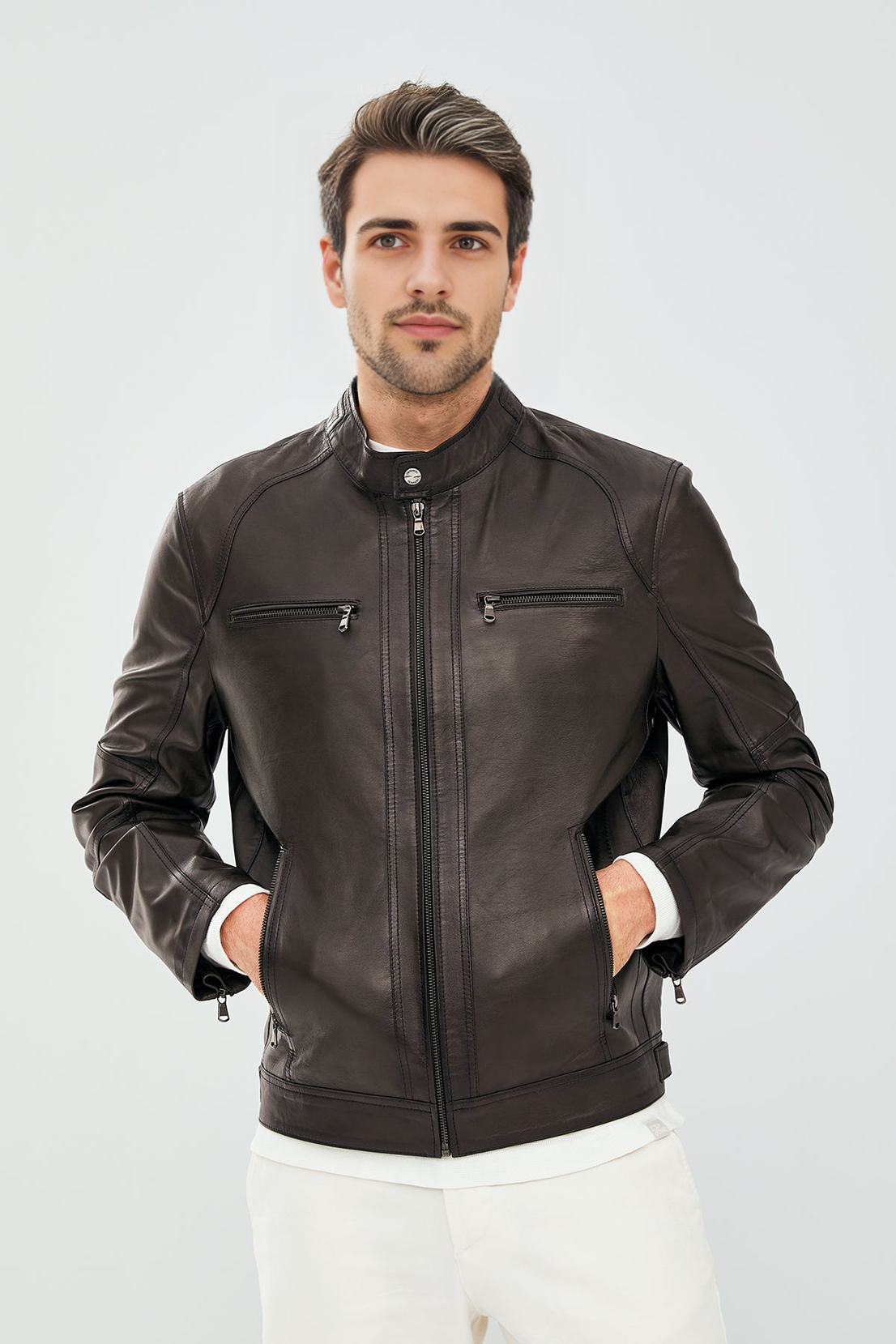 Alanzo Mink Leather Jacket For Men