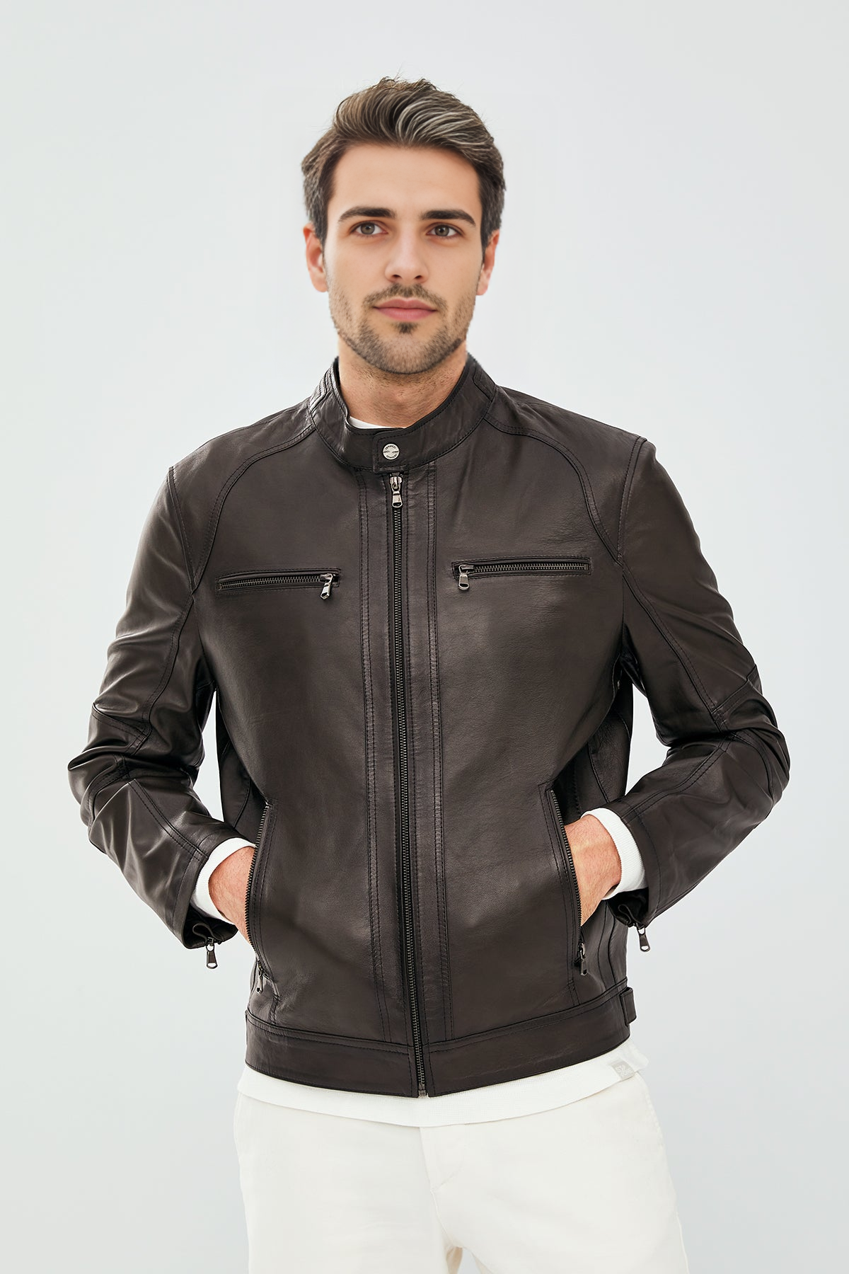 Alanzo Mink Leather Jacket For Men