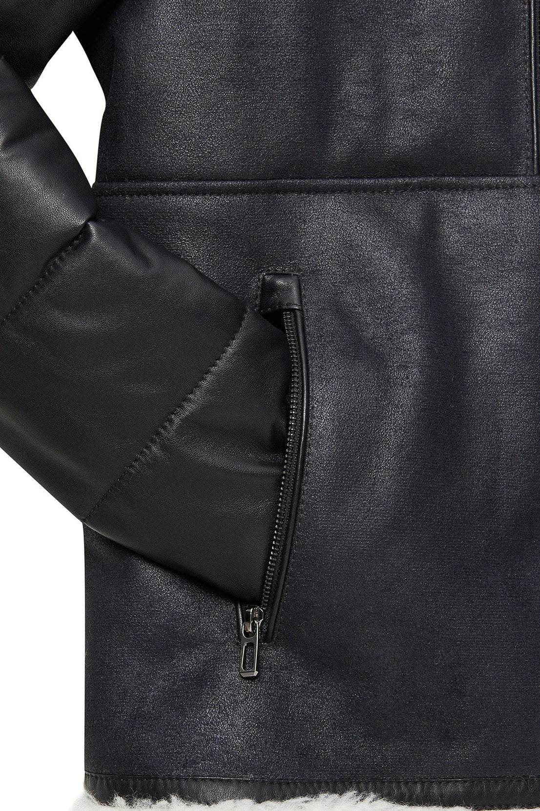 Zermatt Black Teddy Coat For Men