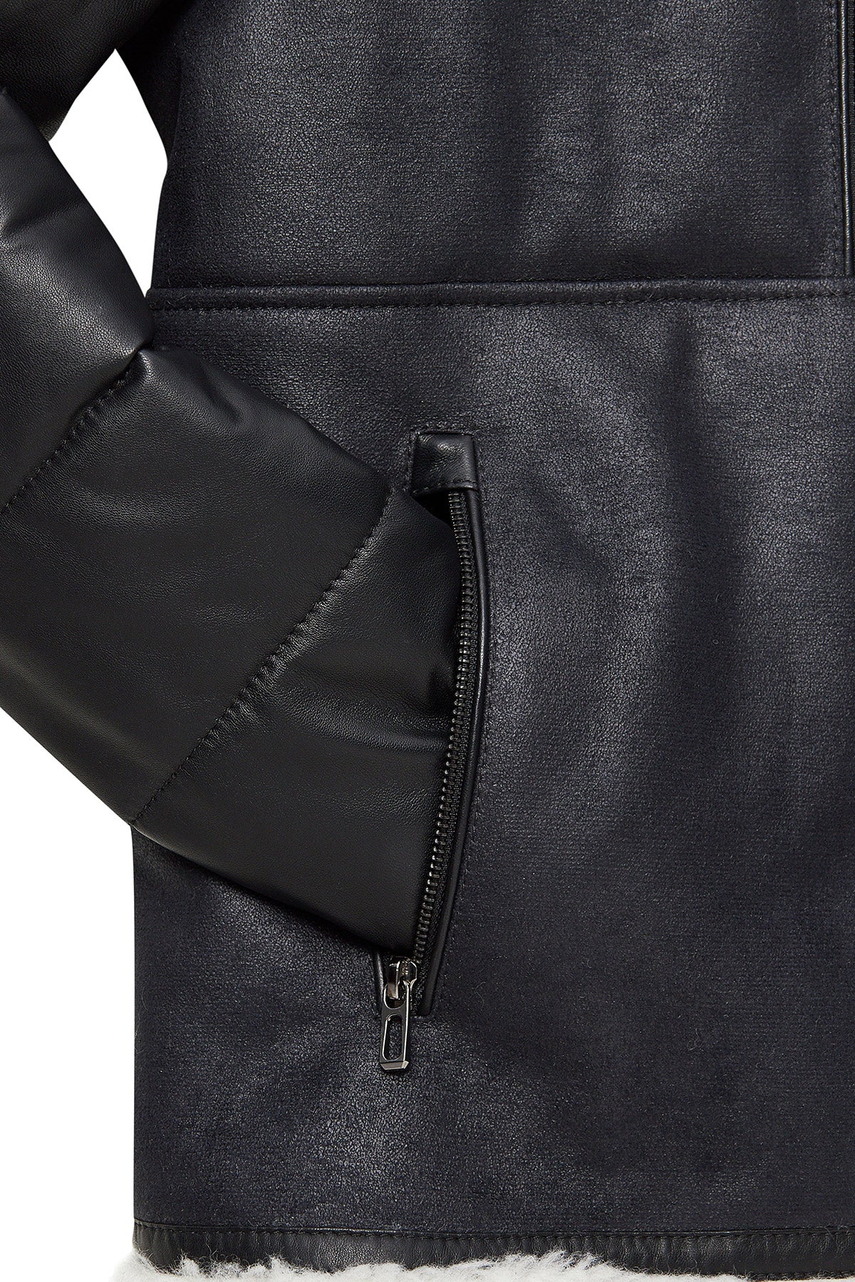 Zermatt Black Teddy Coat For Men