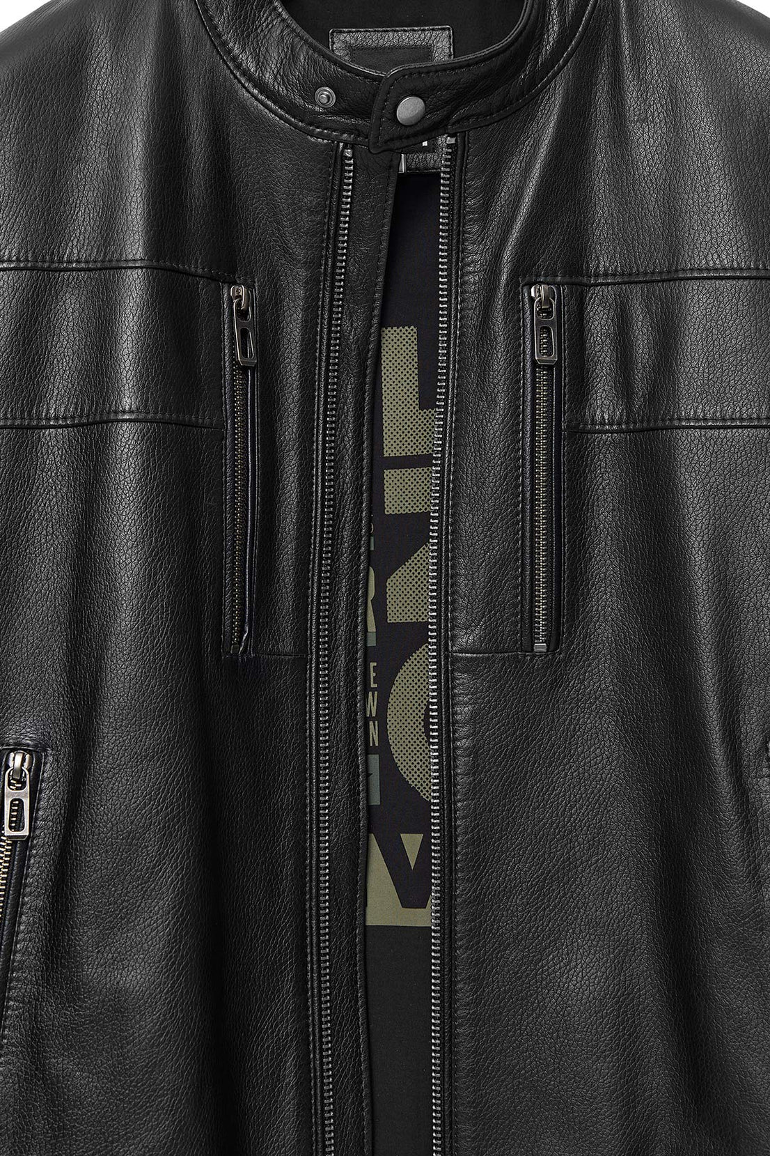 Howard Black Leather Jacket For Men