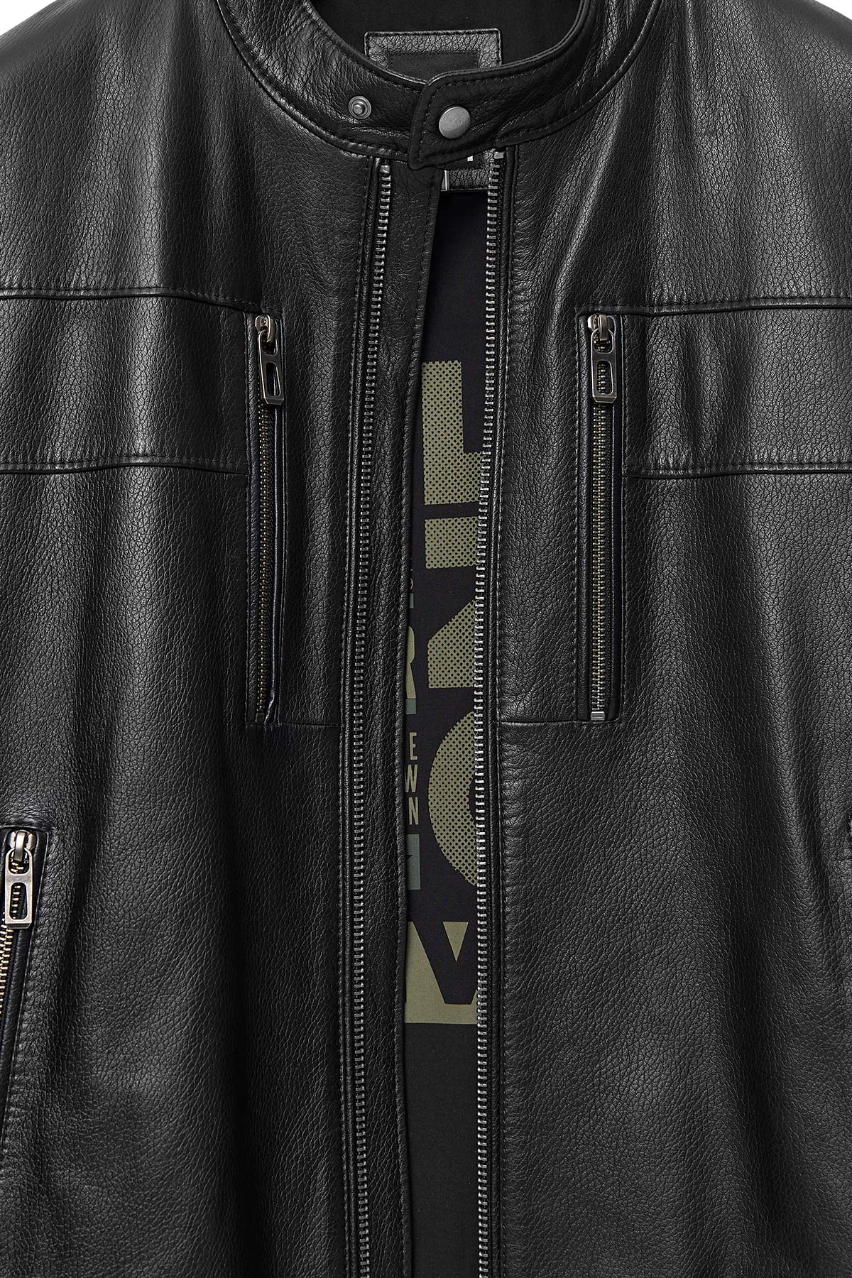 Howard Black Leather Jacket For Men