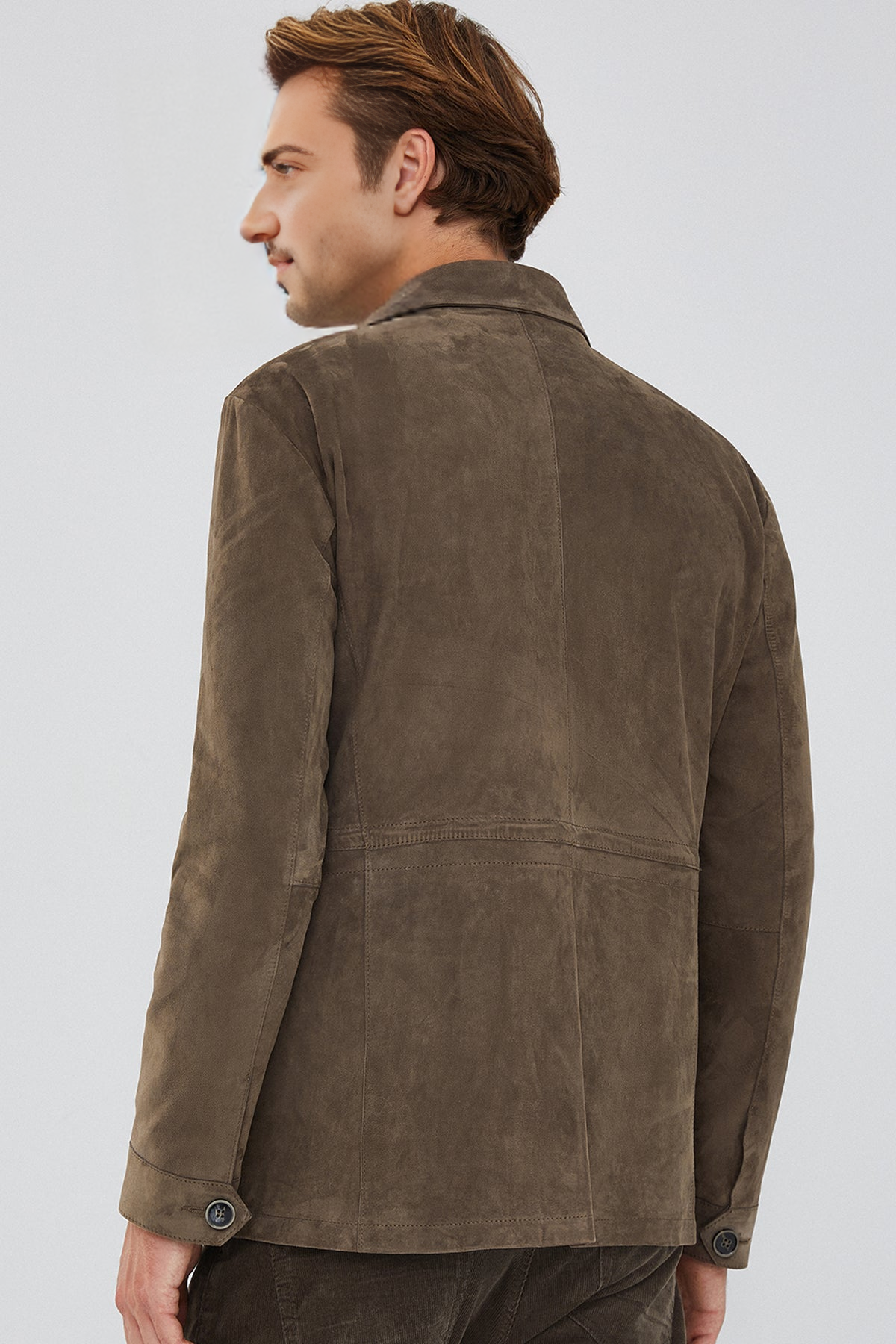 Bonucci Mink Suede Leather Coat for Men