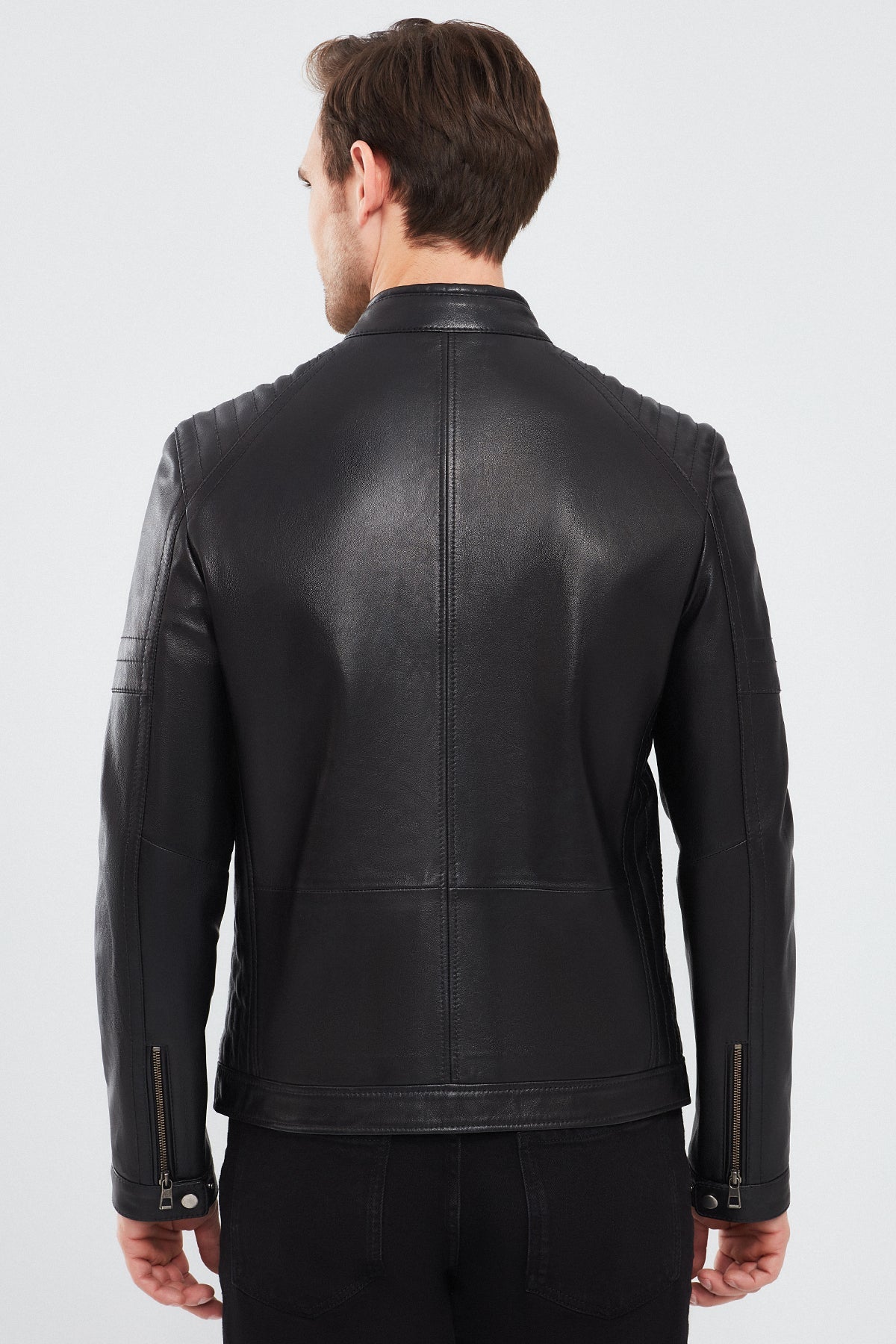 Paul Black Leather Jacket For Men