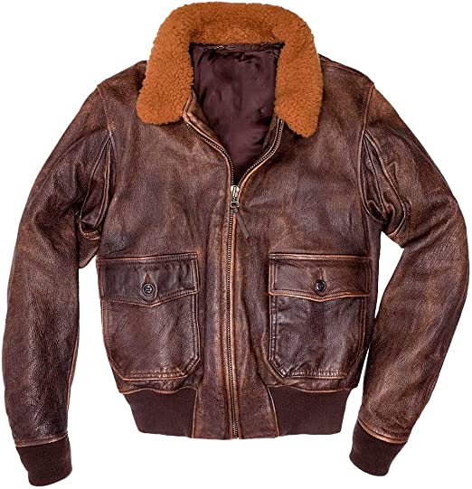 A2 Pilot Vintage Distressed Brown Flight Bomber Men's Leather Jacket | Mens Bomber Jacket