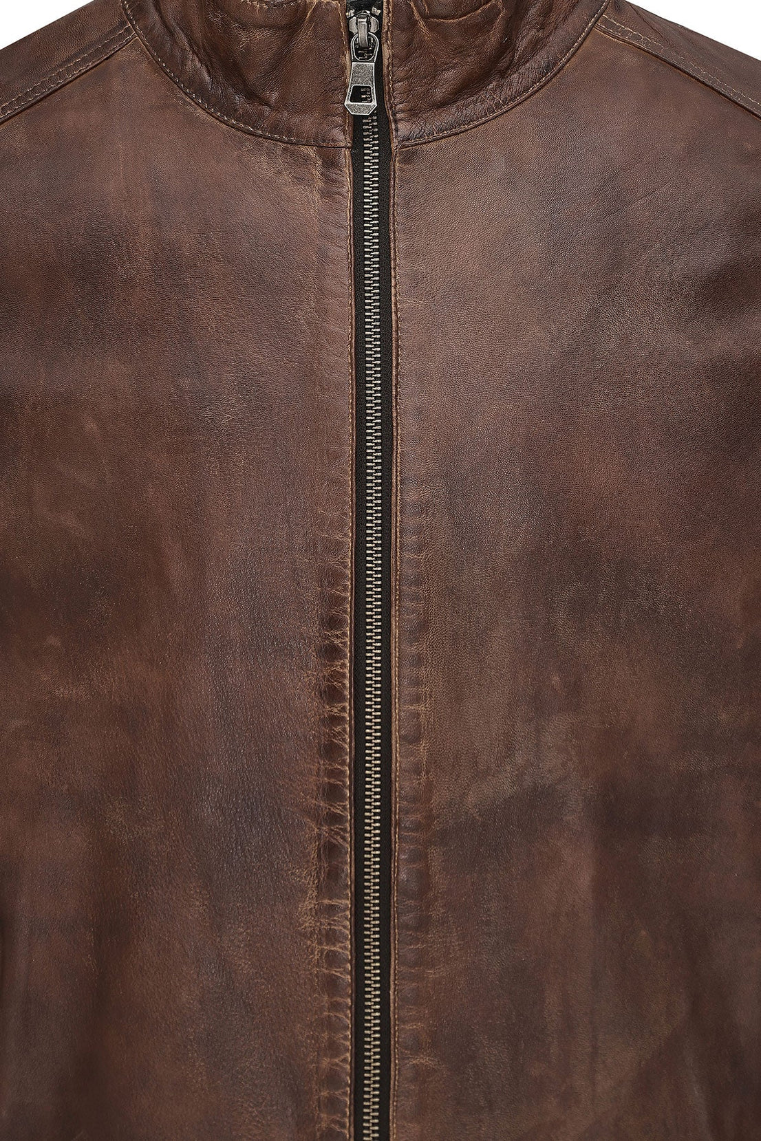 Mbappe Brown Leather Jacket For Men