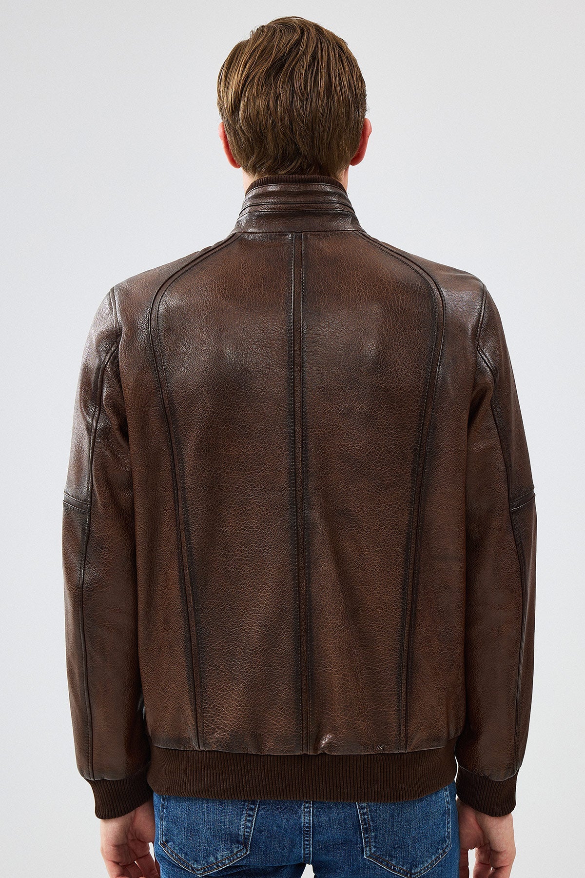 Felix Brown Leather Jacket For Men