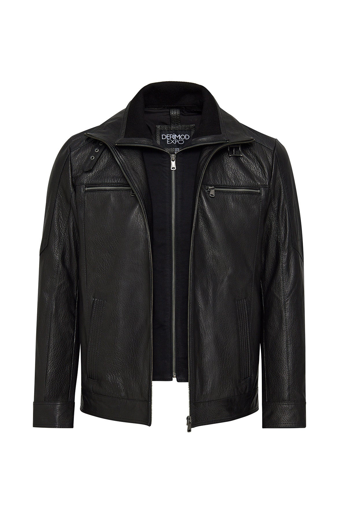 Mateo Black Leather Jacket For Men