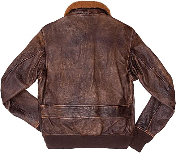 A2 Pilot Vintage Distressed Brown Flight Bomber Men's Leather Jacket | Mens Bomber Jacket