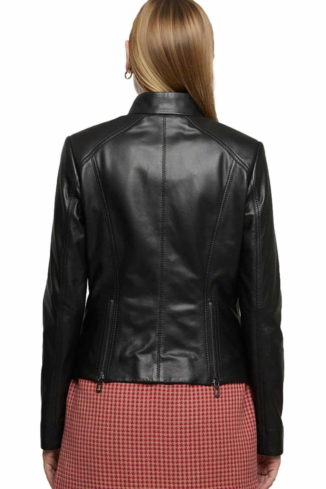 Hannah Women Black Leather Jacket For Women