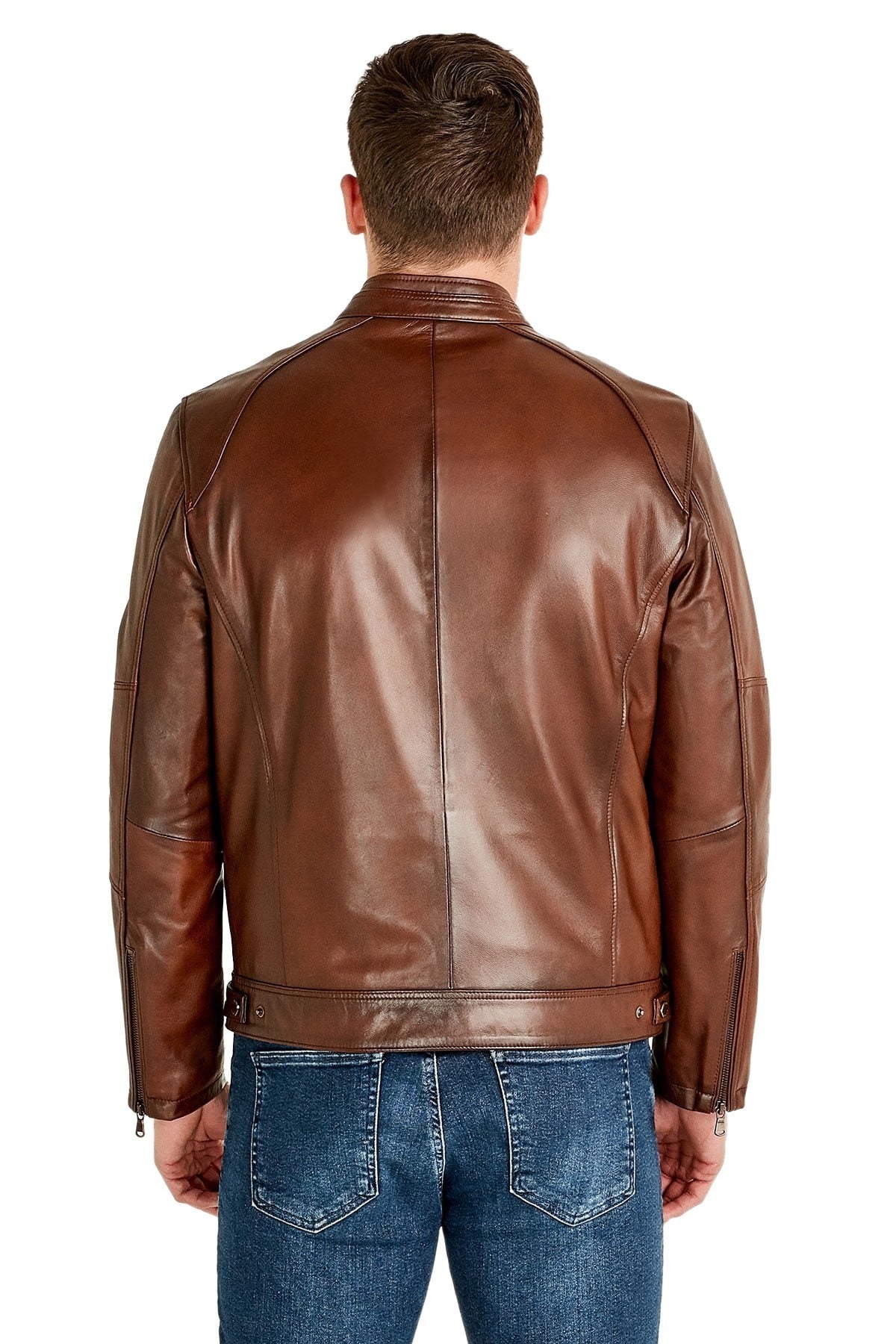 Lucas Brown Leather Jacket For Men