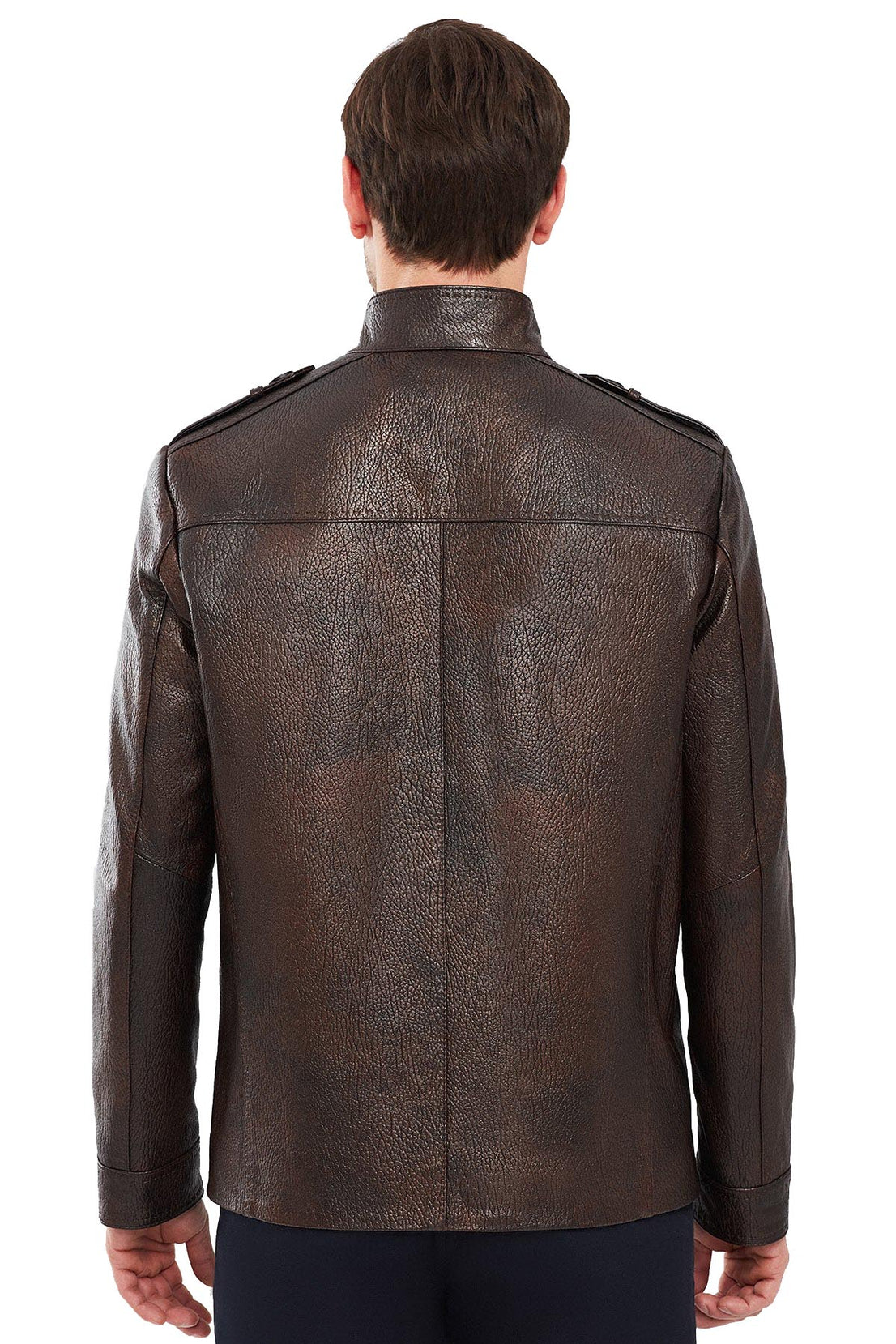 Bruno Dark Brown Leather Jacket For Men
