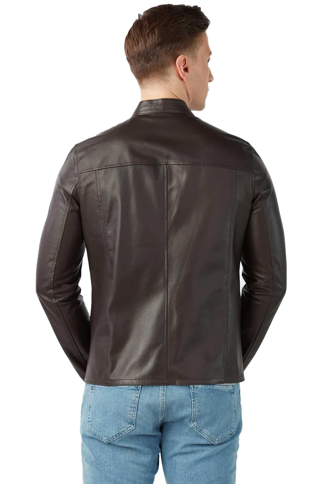 Zachary Real Brown Leather Jacket For Men