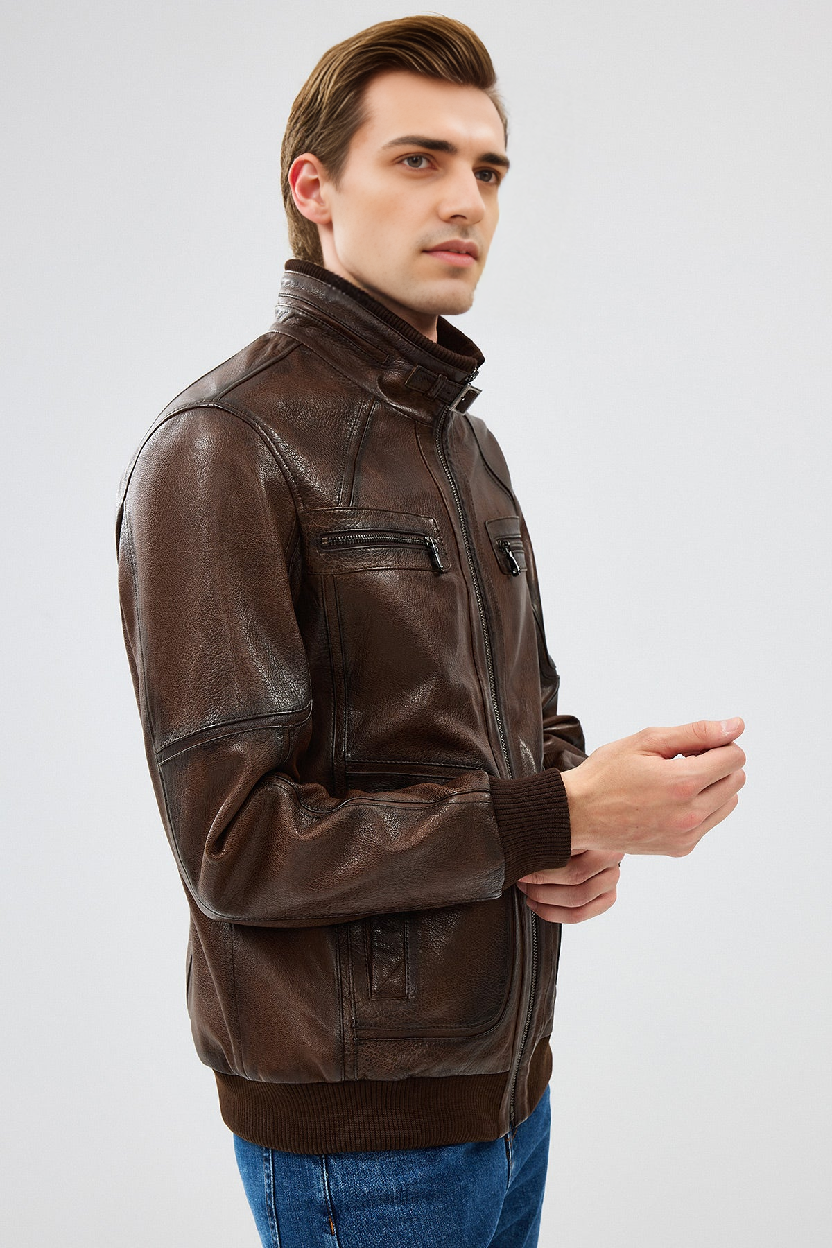 Brown Leather Jacket For Men