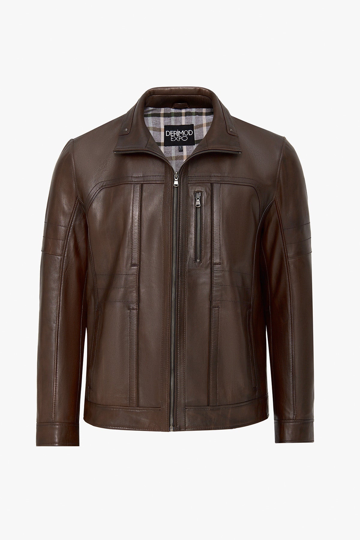 Bruno Brown Leather Jacket For Men