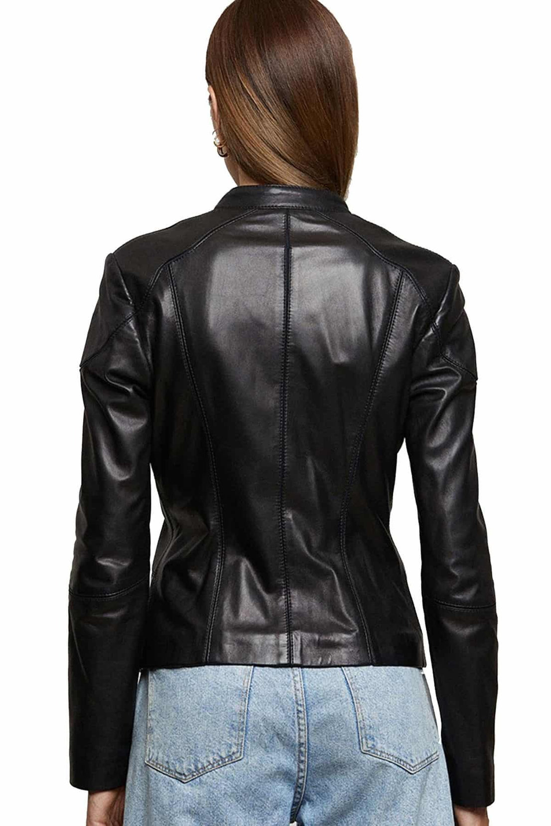 Morgan Black Leather Jacket For Women