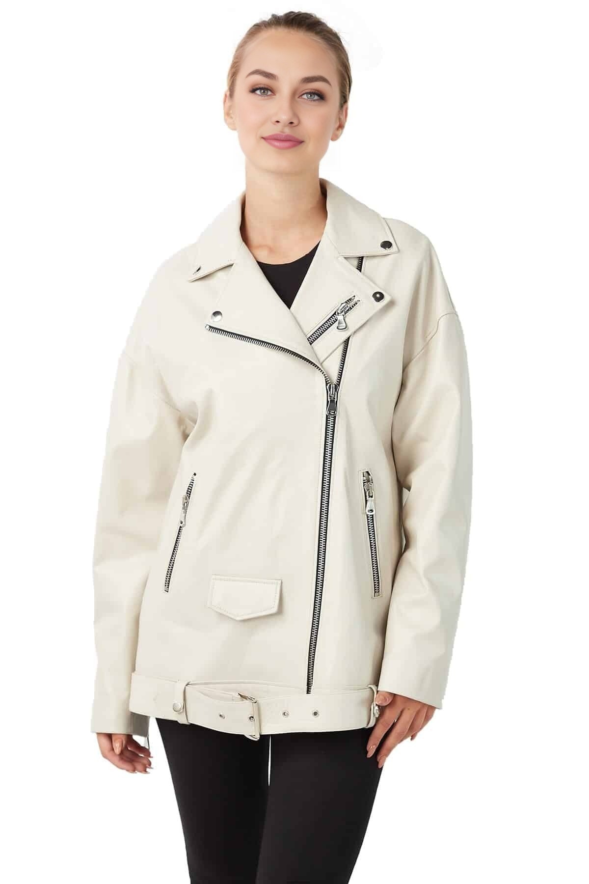 Monserrat Stylish Leather Coat For Women